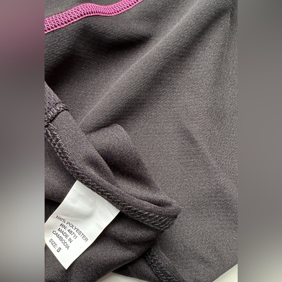NWT MTA Sport Black Pink Mid Rise Mesh Look Activewear Sweat Pants Women’s Small - Picture 4 of 8